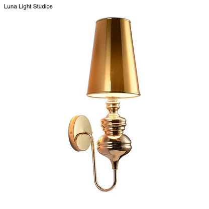 Contemporary matte black wall mount light bedroom fabric sconce