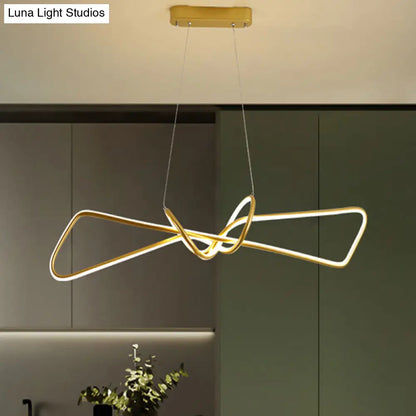 DecorBites™ Contemporary Metal Dining Room Hanging Light Kit with Bowtie LED Island Lighting