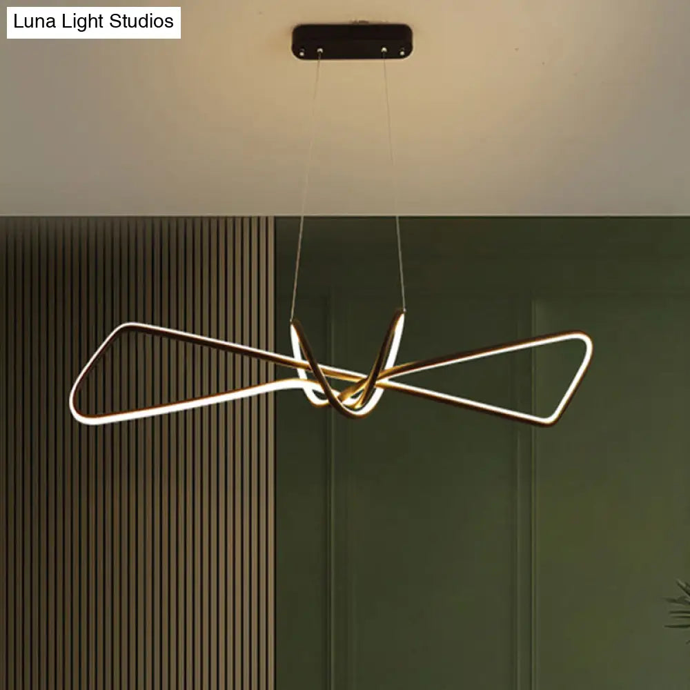 DecorBites™ Contemporary Metal Dining Room Hanging Light Kit with Bowtie LED Island Lighting