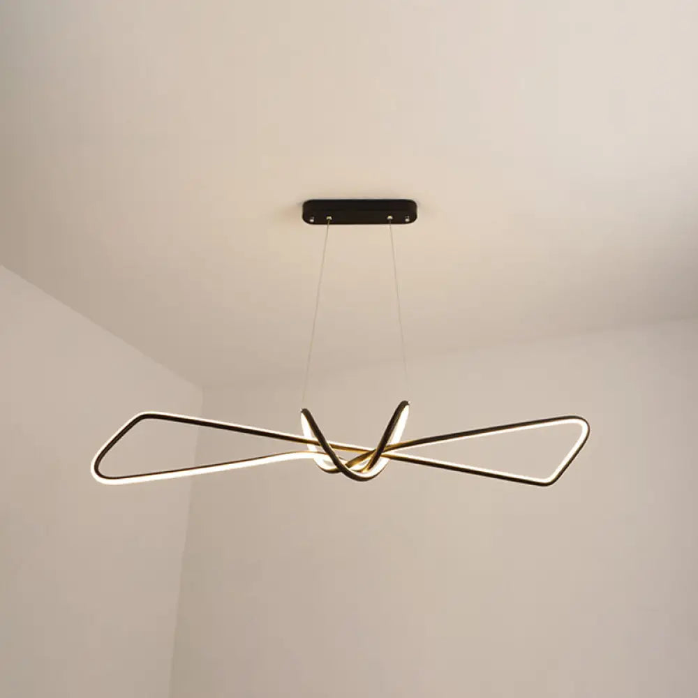 DecorBites™ Contemporary Metal Dining Room Hanging Light Kit with Bowtie LED Island Lighting