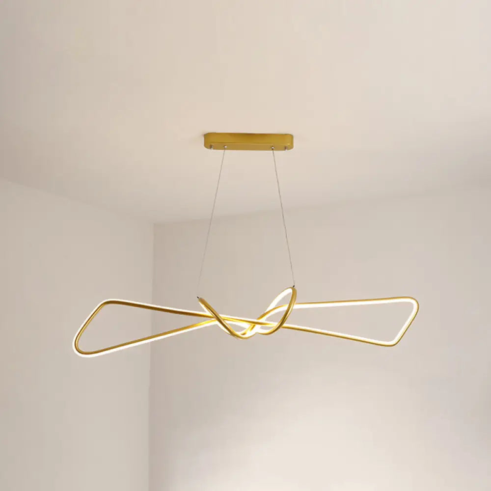 DecorBites™ Contemporary Metal Dining Room Hanging Light Kit with Bowtie LED Island Lighting