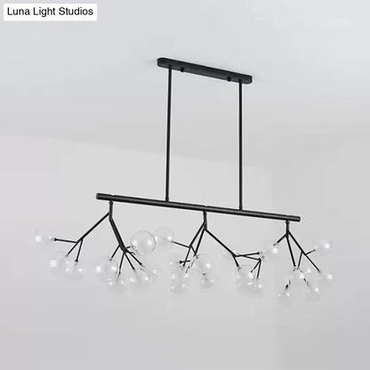 DecorBites™ Contemporary Metal Hanging Chandelier with Black Finish - 27 Bubbles Island Lighting