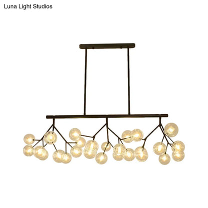 DecorBites™ Contemporary Metal Hanging Chandelier with Black Finish - 27 Bubbles Island Lighting