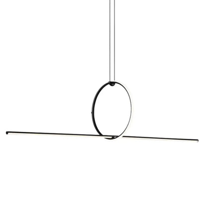 DecorBites™ Contemporary Metal LED Hanging Pendant Light for Offices - Black