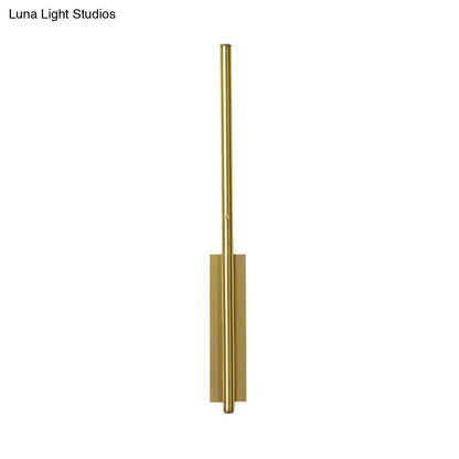 DecorBites™ Contemporary Metal Linear Wall Sconce Lighting - Elegant Gold LED Fixture for Bedroom