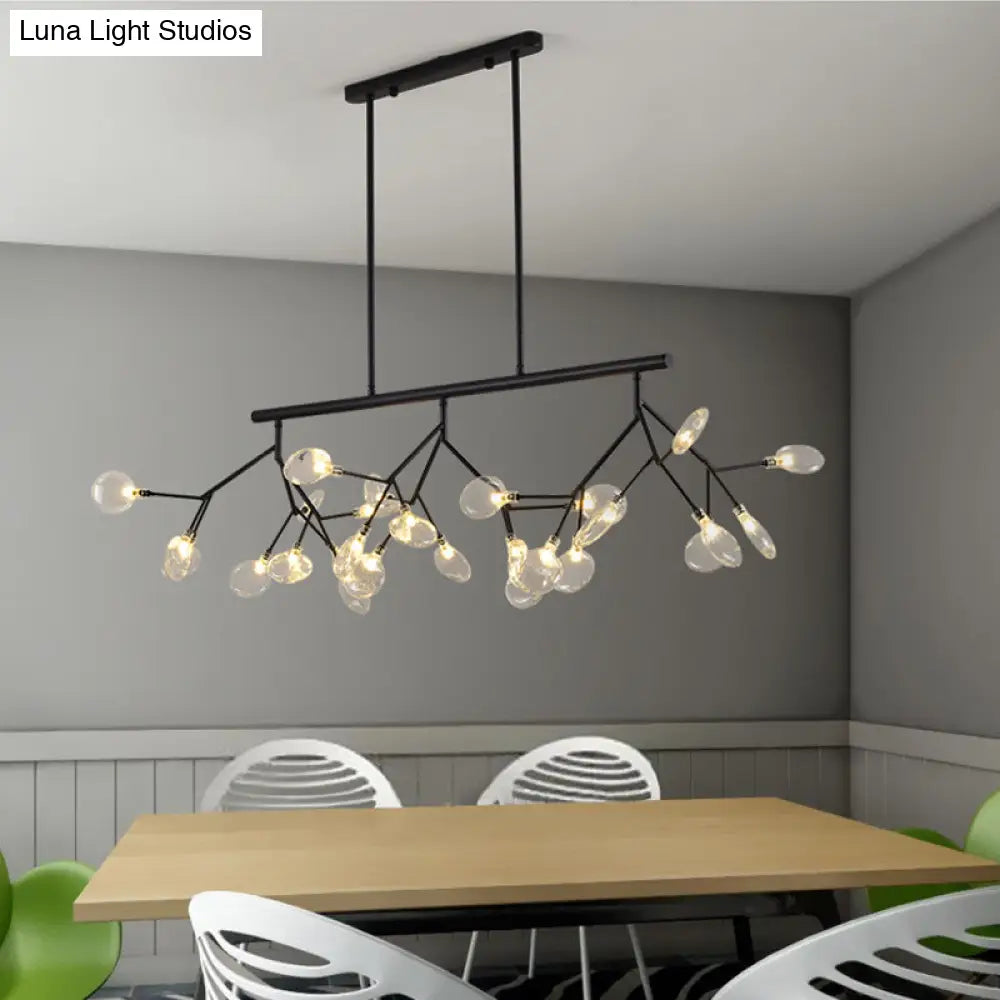 DecorBites™ Contemporary Metal Pendant Lighting with Round Canopy for Bedroom - Island Branch Design