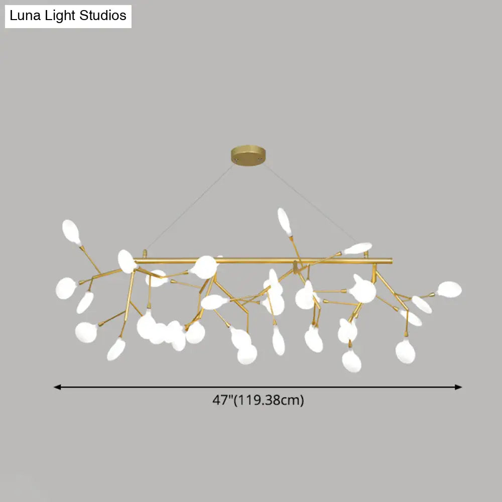 DecorBites™ Contemporary Metal Pendant Lighting with Round Canopy for Bedroom - Island Branch Design