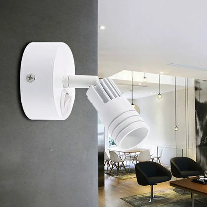 DecorBites™ Contemporary Metal Wall Mounted LED Sconce Light in Black/White - Warm/White Light
