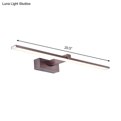 DecorBites™ Contemporary Metallic LED Wall Mount Light Fixture - Tubular Vanity Lighting in Warm/White Light, 16.5"/20.5" L