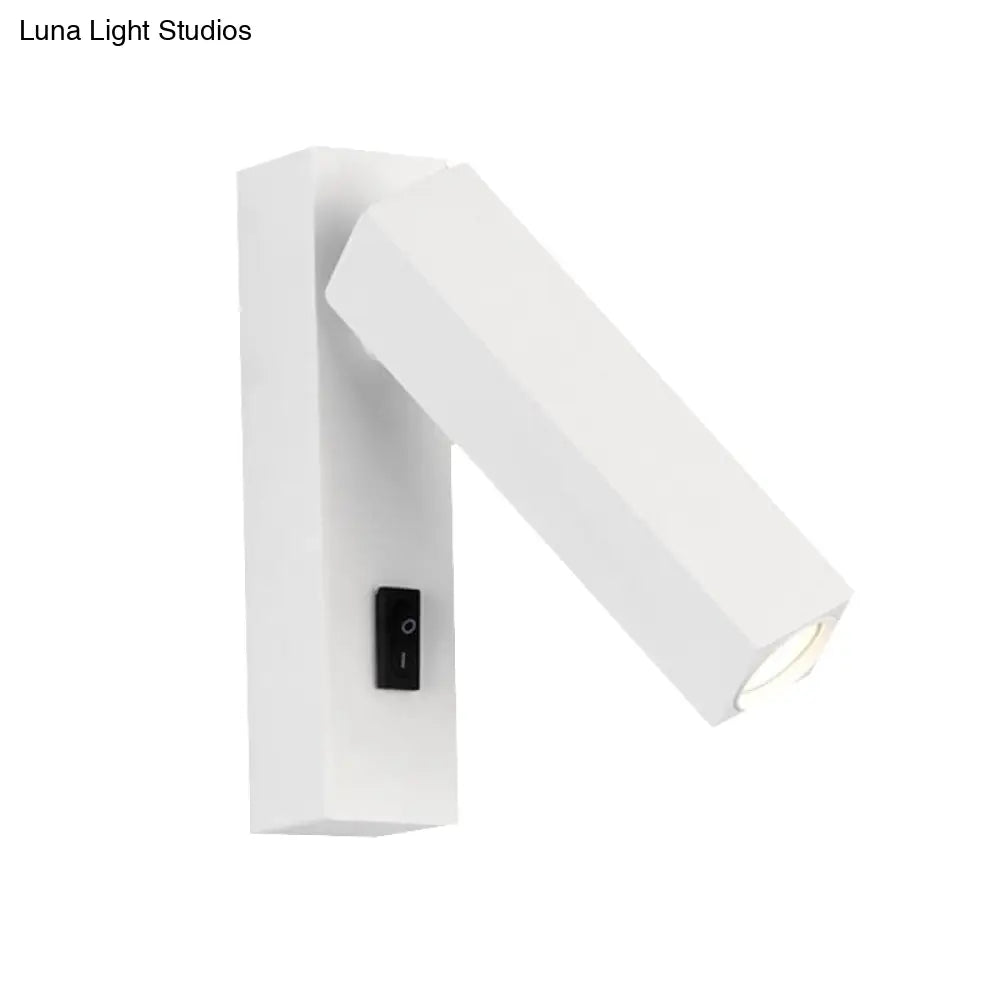DecorBites™ Contemporary Mini LED Wall Sconce with Rotatable Metallic Design - Black/Silver/White
