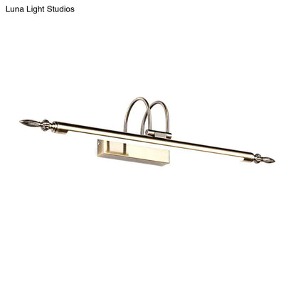 Contemporary nickel finish led wall sconce bedroom warm light
