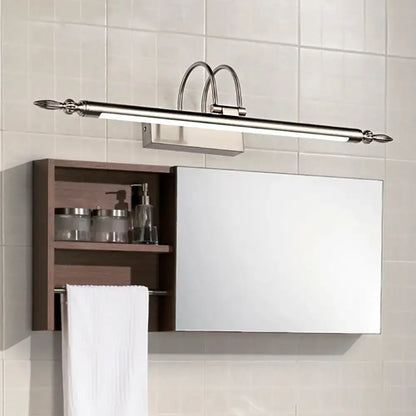 Contemporary nickel finish led wall sconce bedroom warm light