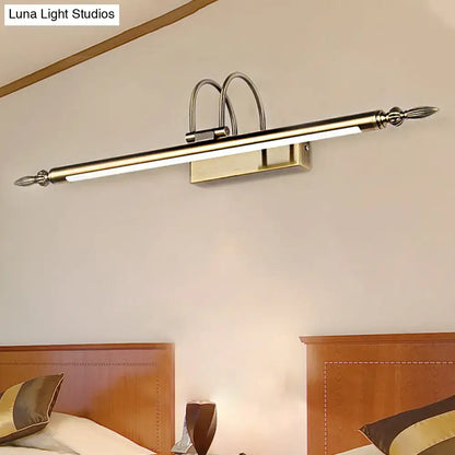 Contemporary nickel finish led wall sconce bedroom warm light