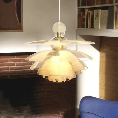 Contemporary pine cones white petal pendant light for dining room