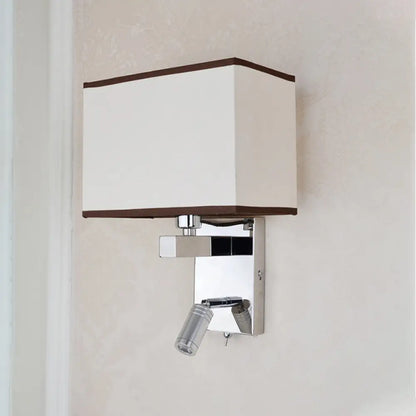 DecorBites™ Contemporary Rectangle LED Wall Sconce Lighting in Chrome with Spotlight