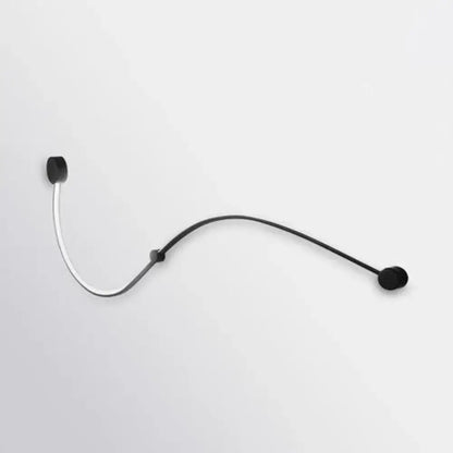 Contemporary twist black & white wall sconce – bedroom warm white light