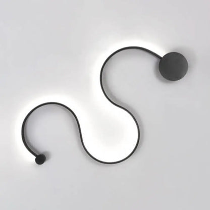 DecorBites™ Contemporary Twist LED Wall Sconce - Black/White - Warm/White Lighting