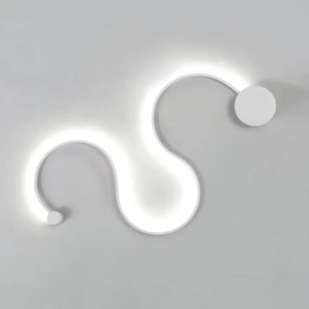 DecorBites™ Contemporary Twist LED Wall Sconce - Black/White - Warm/White Lighting