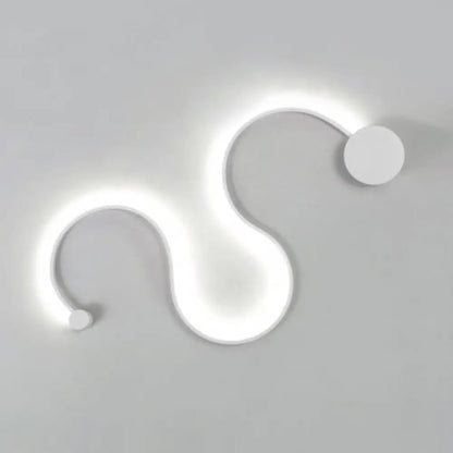 DecorBites™ Contemporary Twist LED Wall Sconce - Black/White - Warm/White Lighting