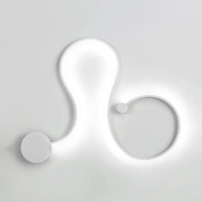 DecorBites™ Contemporary Twist LED Wall Sconce - Black/White - Warm/White Lighting
