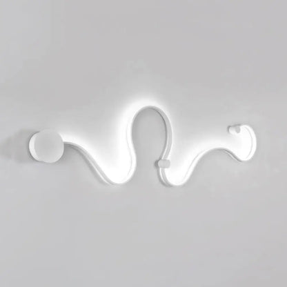 DecorBites™ Contemporary Twist LED Wall Sconce - Black/White - Warm/White Lighting