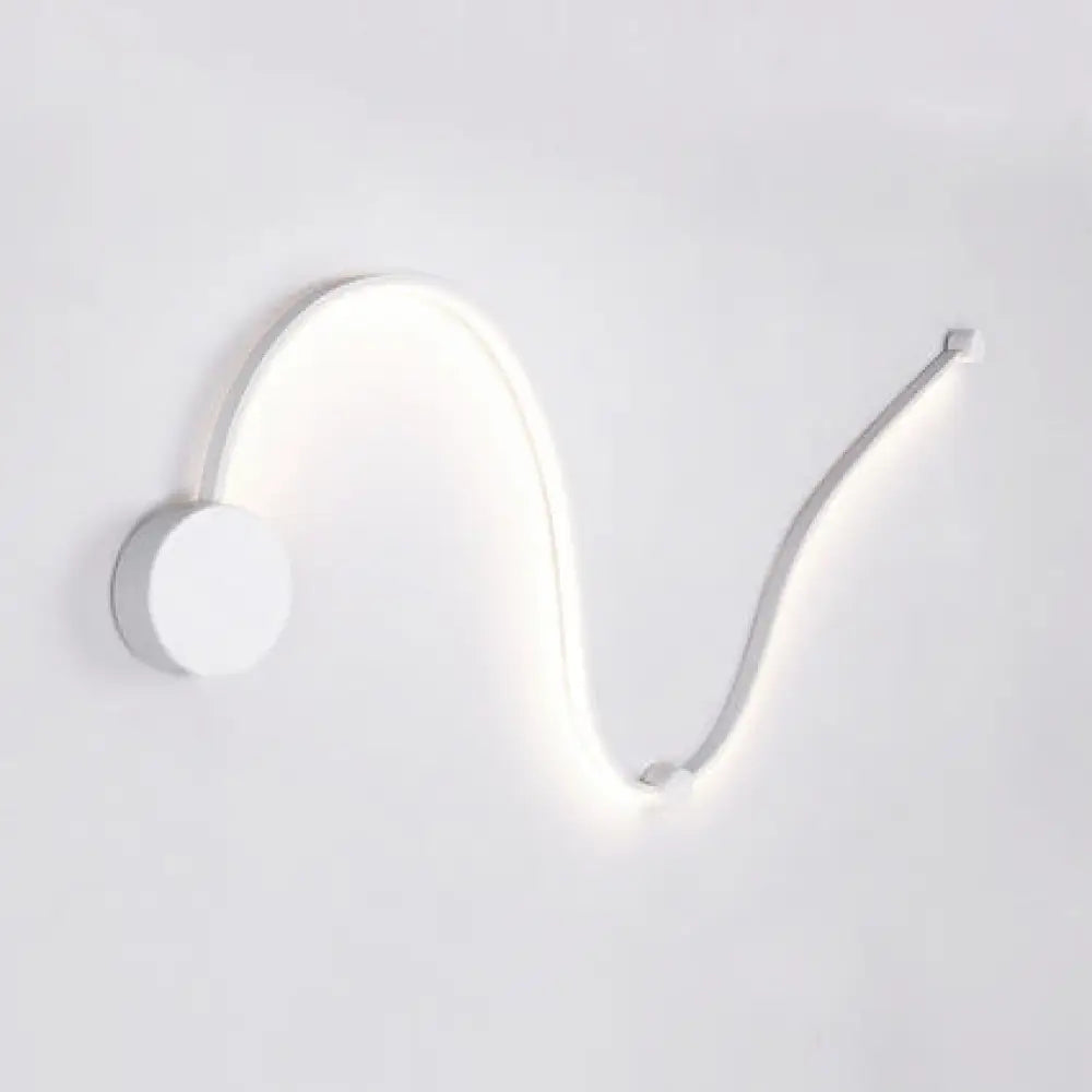 DecorBites™ Contemporary Twist LED Wall Sconce - Black/White - Warm/White Lighting