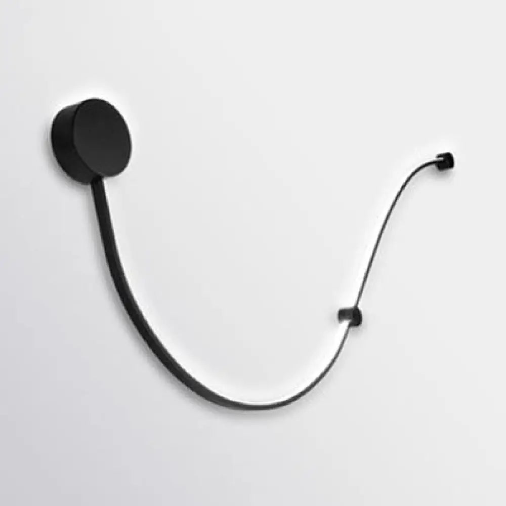 DecorBites™ Contemporary Twist LED Wall Sconce - Black/White - Warm/White Lighting