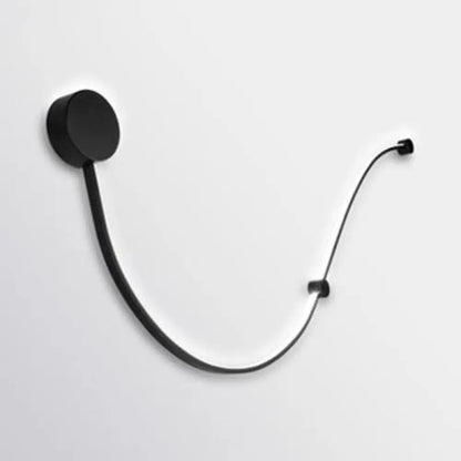 DecorBites™ Contemporary Twist LED Wall Sconce - Black/White - Warm/White Lighting