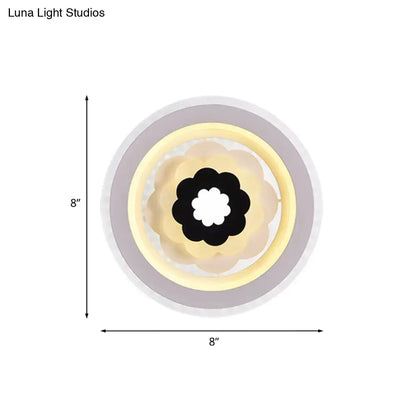 Contemporary white & beige led wall sconce bedroom 10 inches fixture