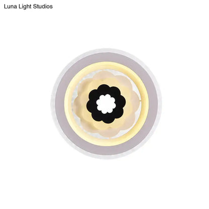 Contemporary white & beige led wall sconce bedroom 10 inches fixture