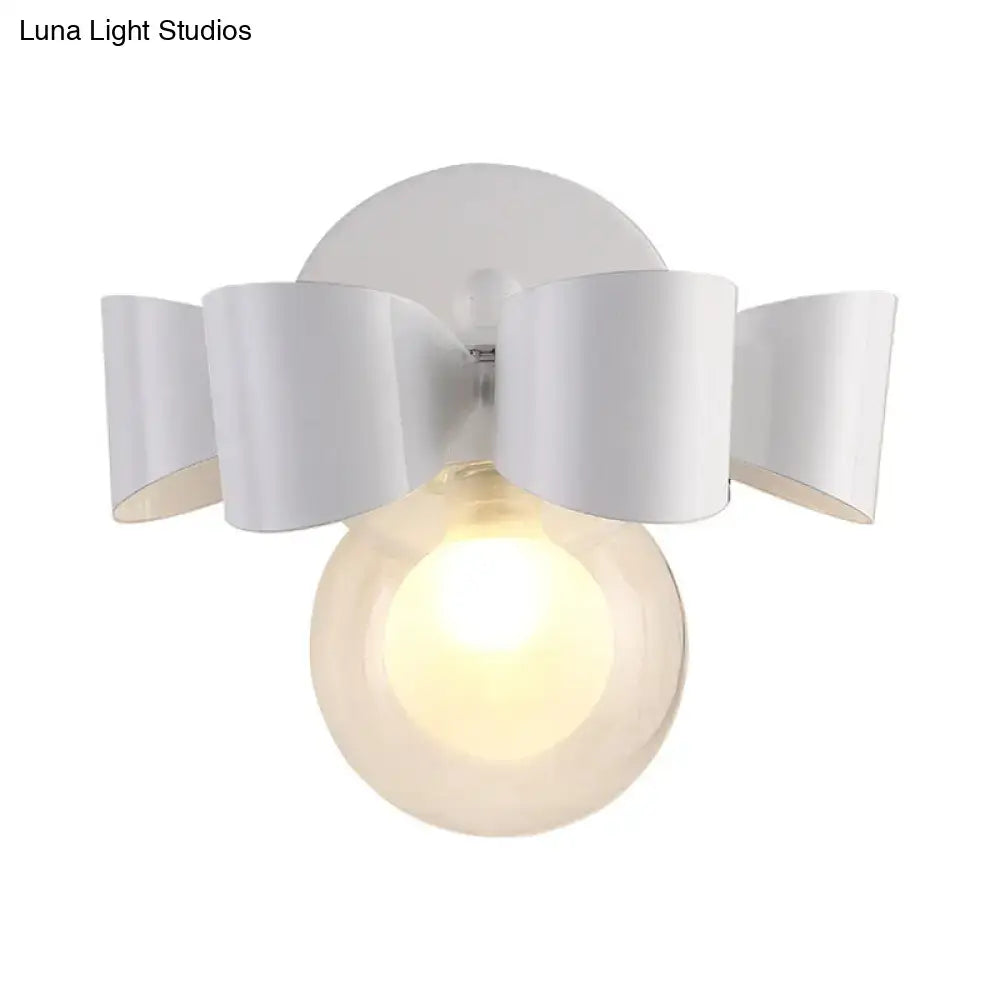 Contemporary white ceramic petal wall lamp bedroom glass round wall