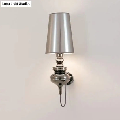Contemporary white ceramic wall light – bedroom e26 e27 tapered sconce