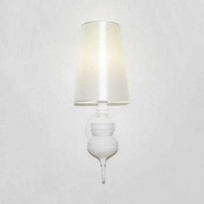 Contemporary white ceramic wall light – bedroom e26 e27 tapered sconce