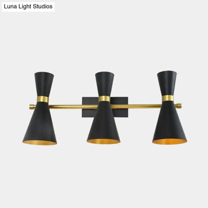Contemporary white & gold adjustable arm wall sconce bedroom light