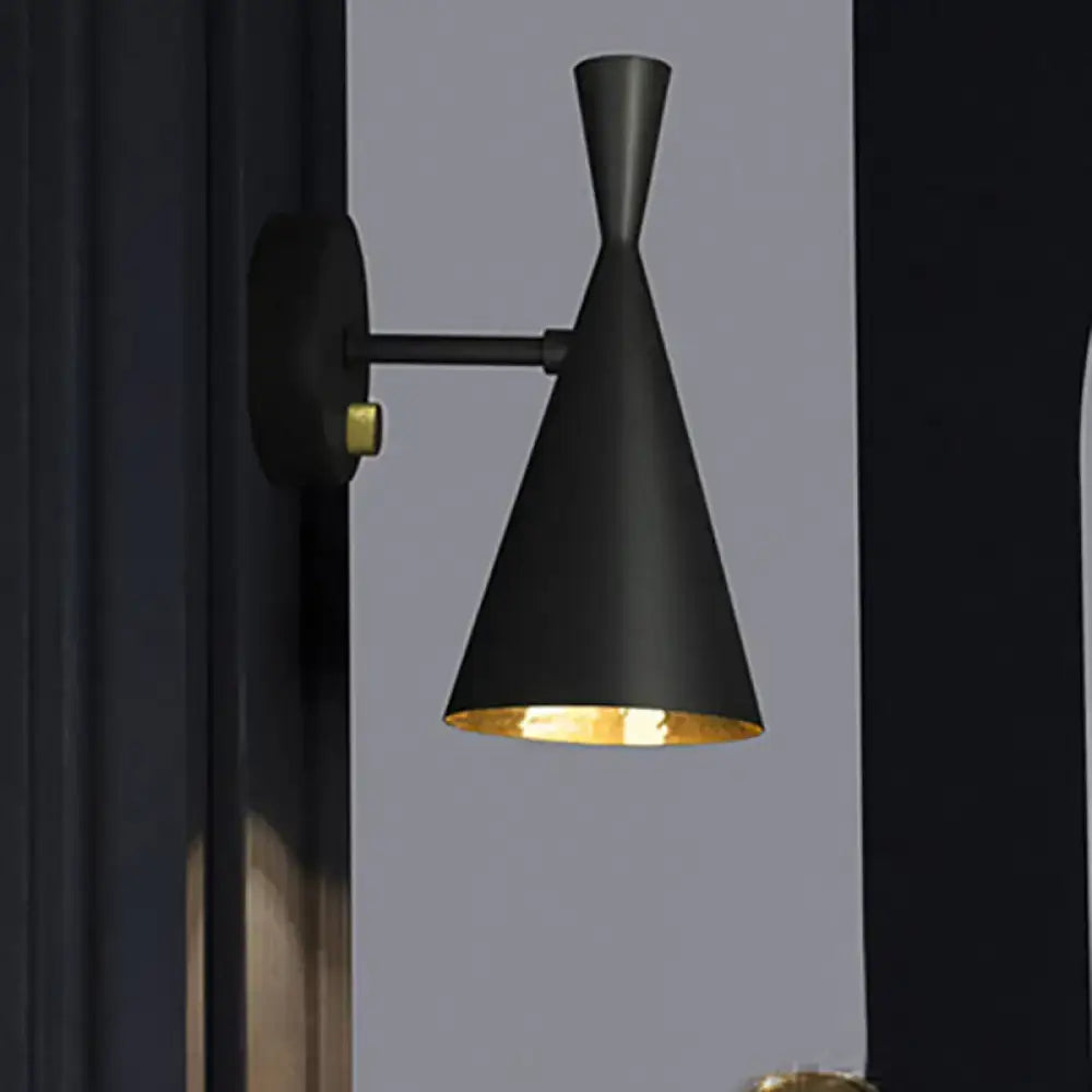 Contemporary white & gold adjustable arm wall sconce bedroom light