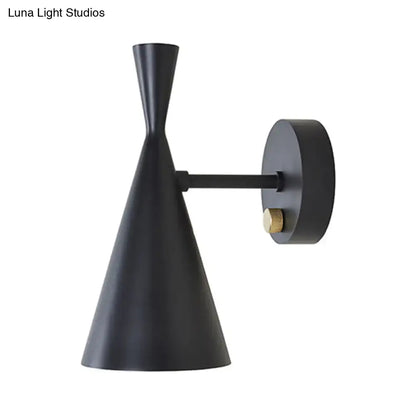 Contemporary white & gold adjustable arm wall sconce bedroom light