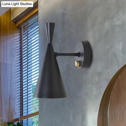 Contemporary white & gold adjustable arm wall sconce bedroom light