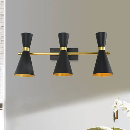 Contemporary white & gold adjustable arm wall sconce bedroom light