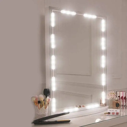 Contemporary white led vanity strip light dressing room plastic linear