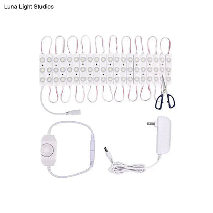 Contemporary white led vanity strip light dressing room plastic linear
