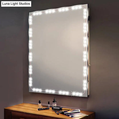 Contemporary white led vanity strip light dressing room plastic linear