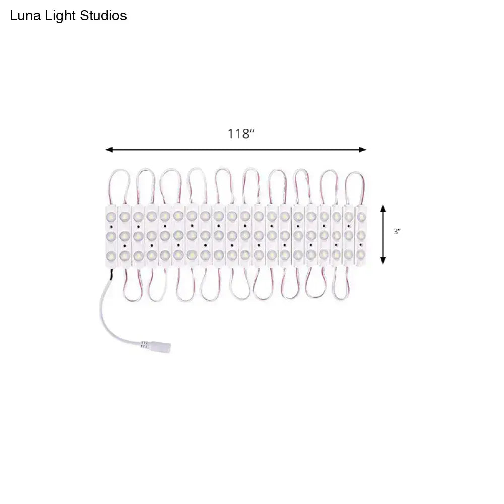 Contemporary white led vanity strip light dressing room plastic linear