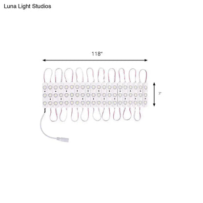 Contemporary white led vanity strip light dressing room plastic linear