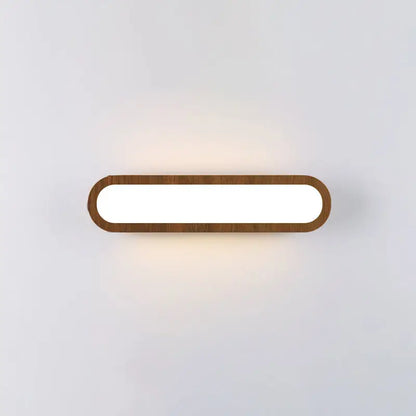 Contemporary wood led sconce vanity light for bedroom