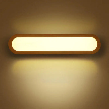 Contemporary wood led sconce vanity light for bedroom