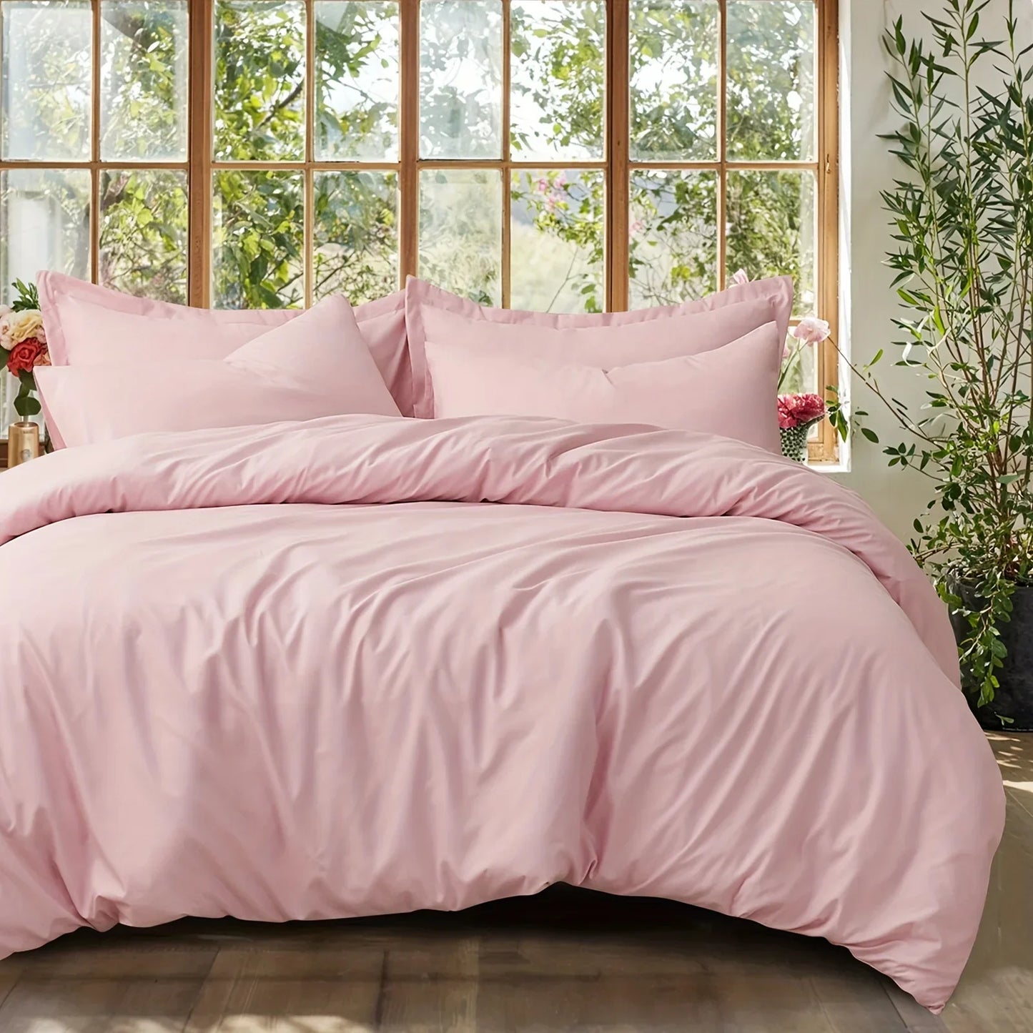 DecorBites™ Cooling Summer Cotton Duvet Set with Pillowcases