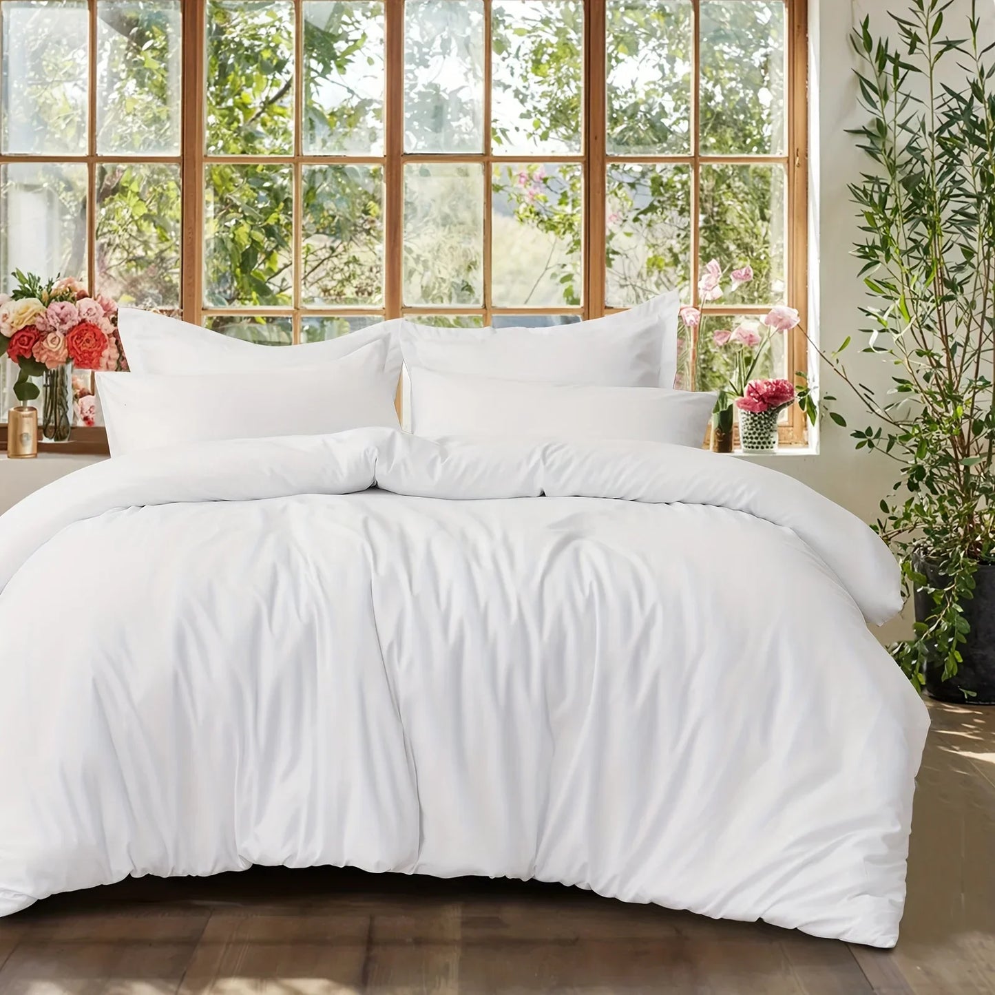 DecorBites™ Cooling Summer Cotton Duvet Set with Pillowcases