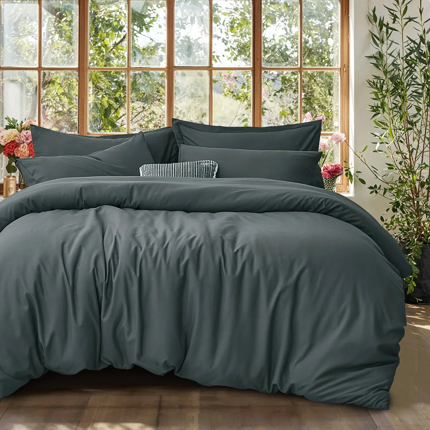 DecorBites™ Cooling Summer Cotton Duvet Set with Pillowcases