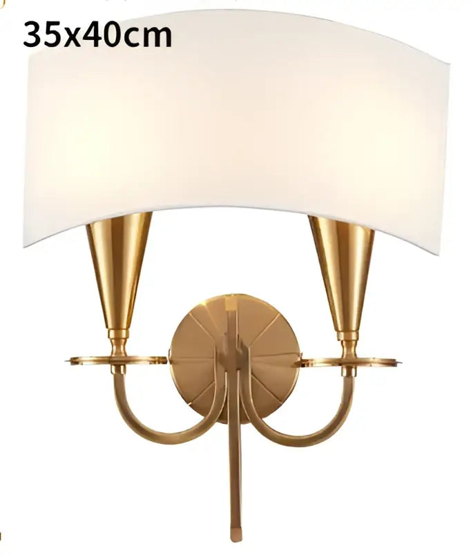 Copper ceiling chandelier with white fabric shades for living room