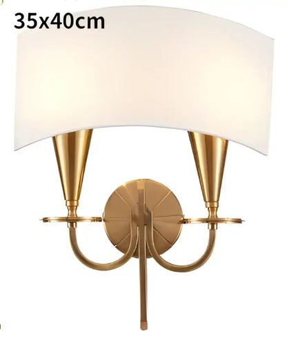 Copper ceiling chandelier with white fabric shades for living room